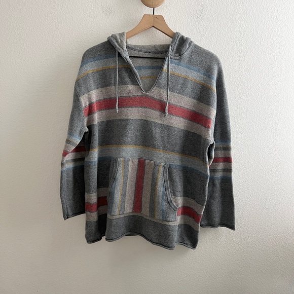 Pendleton Striped Hoodie Cotton Sweater - Picture 1 of 12